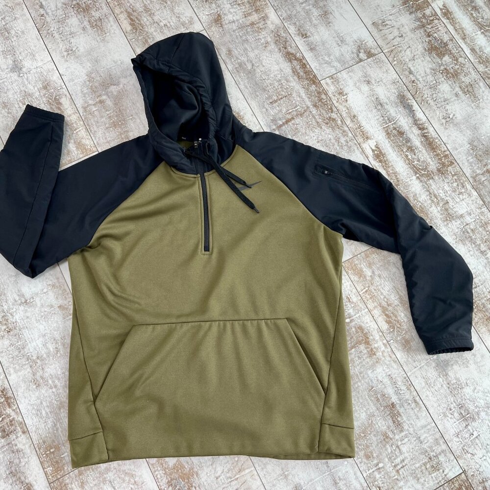Nike Dri-Fit Army Green/Black Hooded Pullover/Sweatshirt
